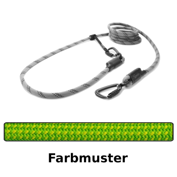 Preview: EASYLONG Hundeleine TWIST - L - 2m - grün mit gelben Punkten